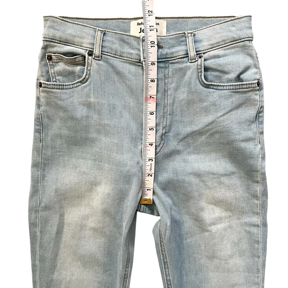 Reformation High & Skinny Jeans Amalfi Wash Denim Stretchy Sz 26 - Picture 7 of 8